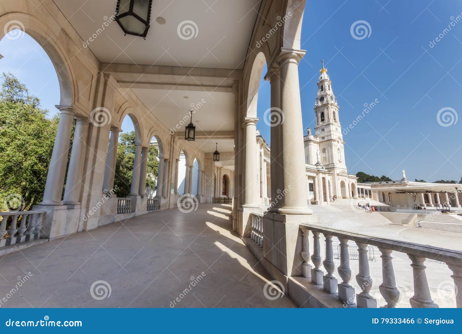 Details of the Old Parish Church Fatima. Stock Photo Image of