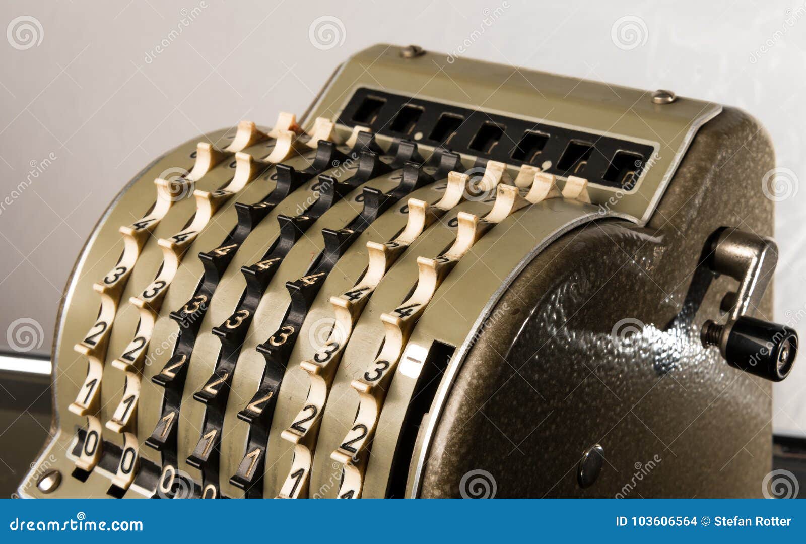 Details of a Old Vintage Mechanical Calculator Stock Photo Image of
