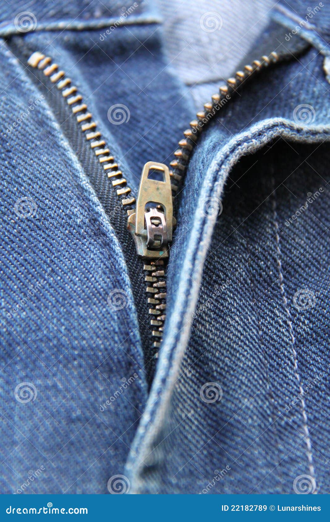 Details of open zipper stock image. Image of brass, undress - 22182789