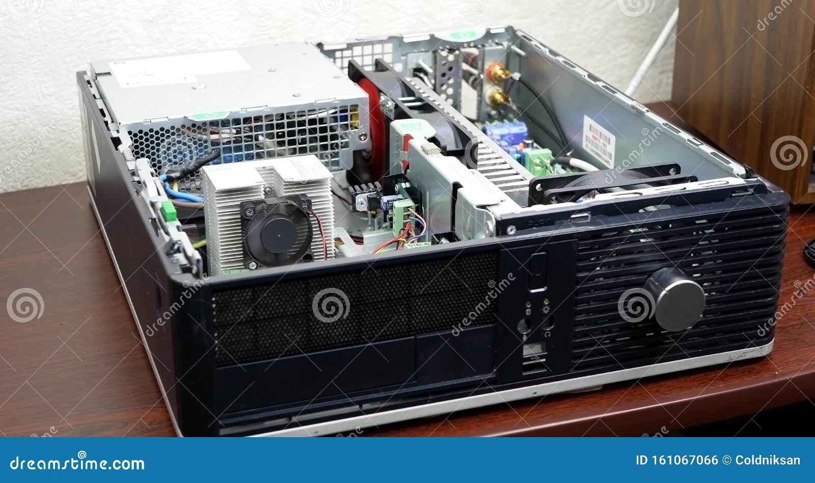 details of a personal computer, closeup assembly