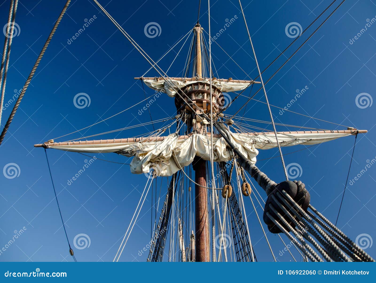 Details of Rigging of Sailboat Stock Photo Image of cable, travel