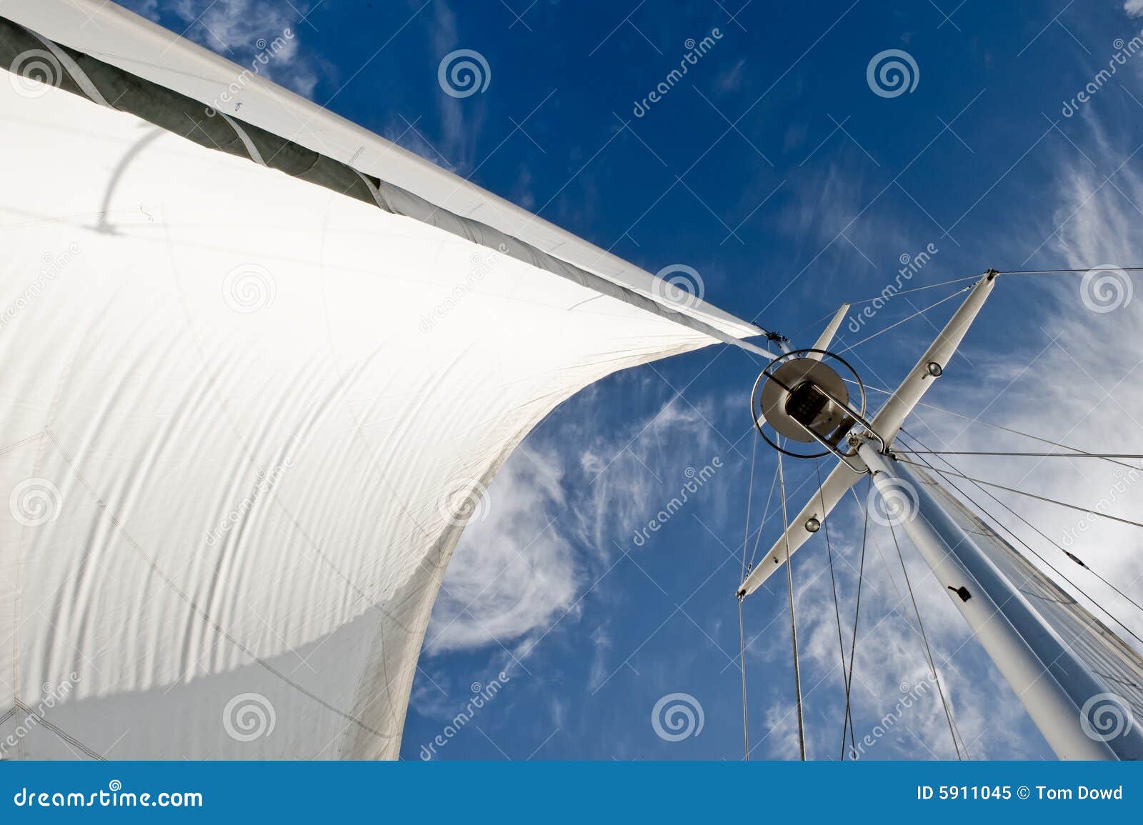 details of sail and mast