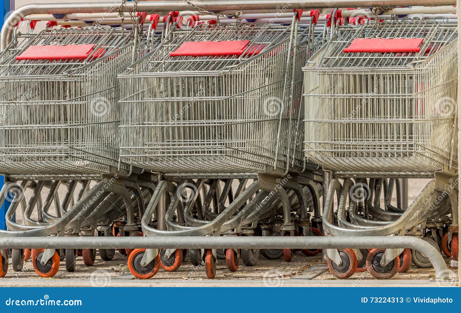 Details of shopping carts stock image. Image of chrome 73224313