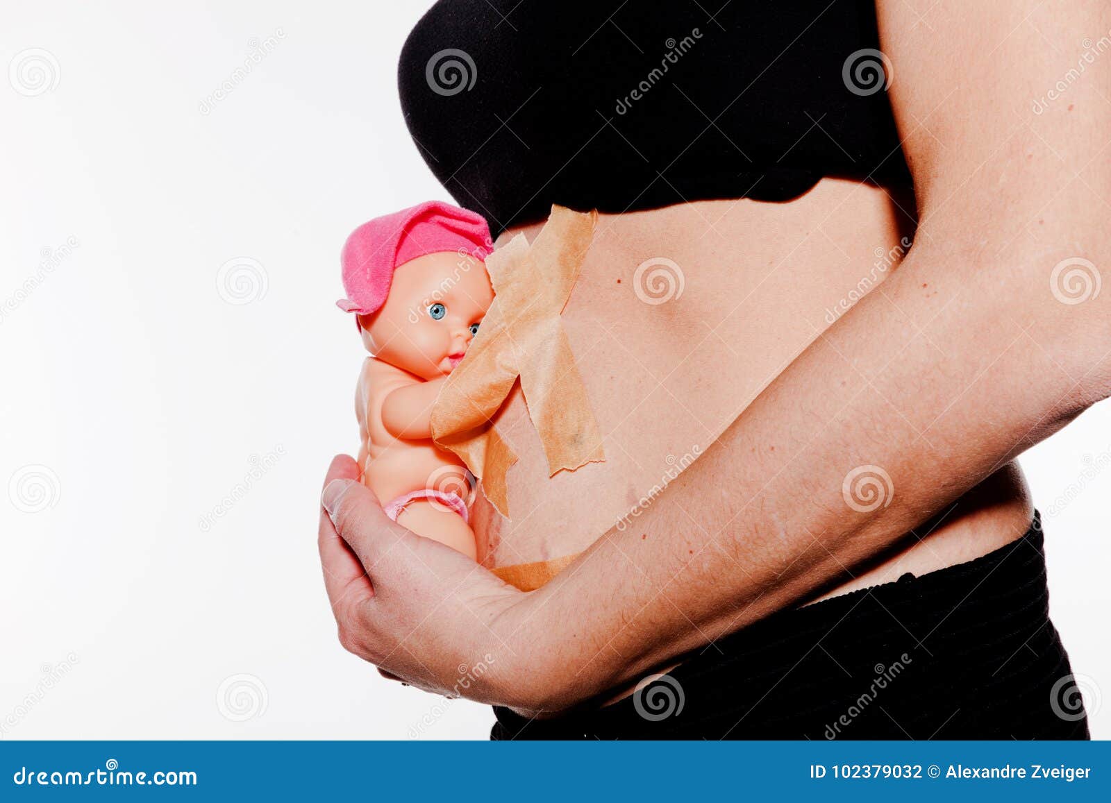 Boneca Grávida Com Bebê Em Sua Barriga