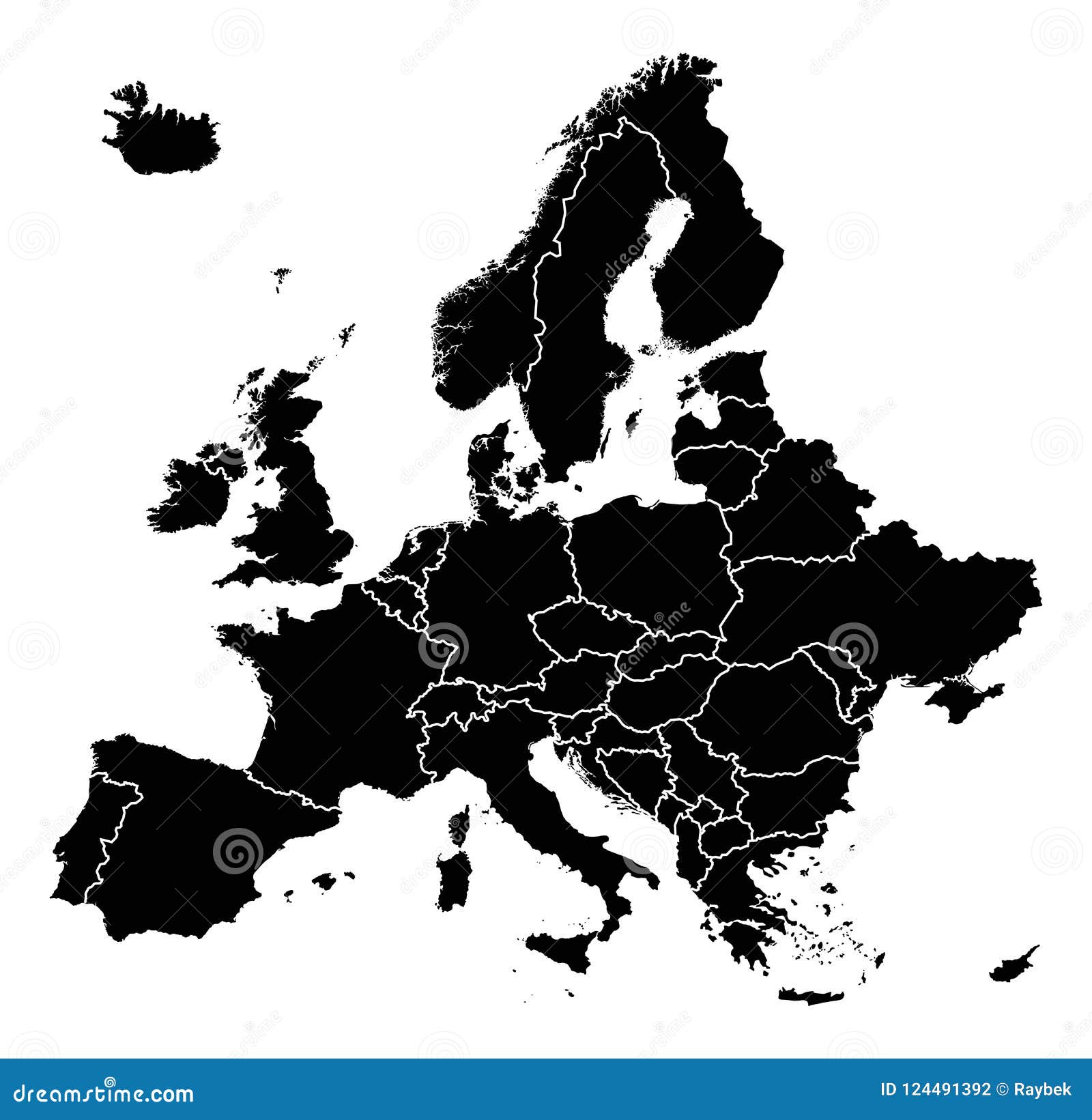 detalied map of europe