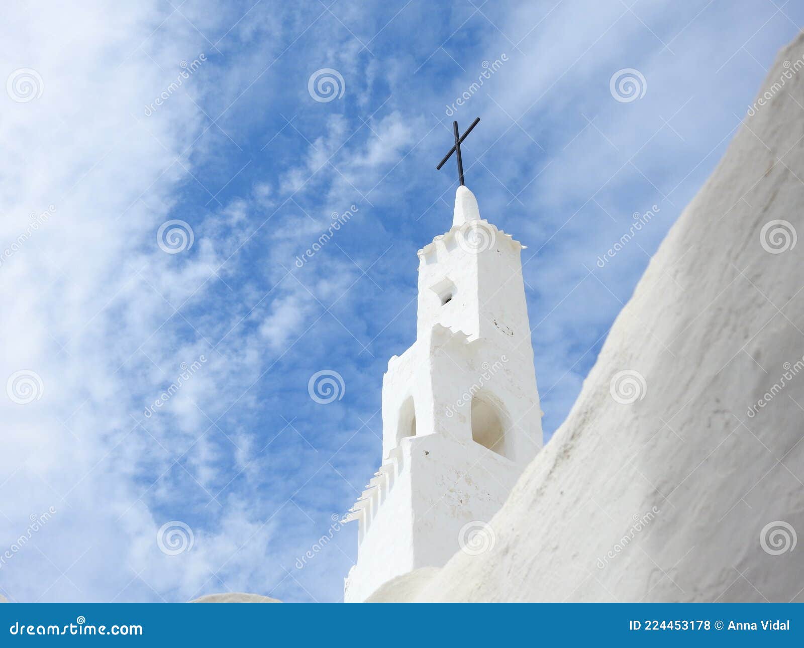 detalle igliesia de  binibeca. menorca. islas baleares.