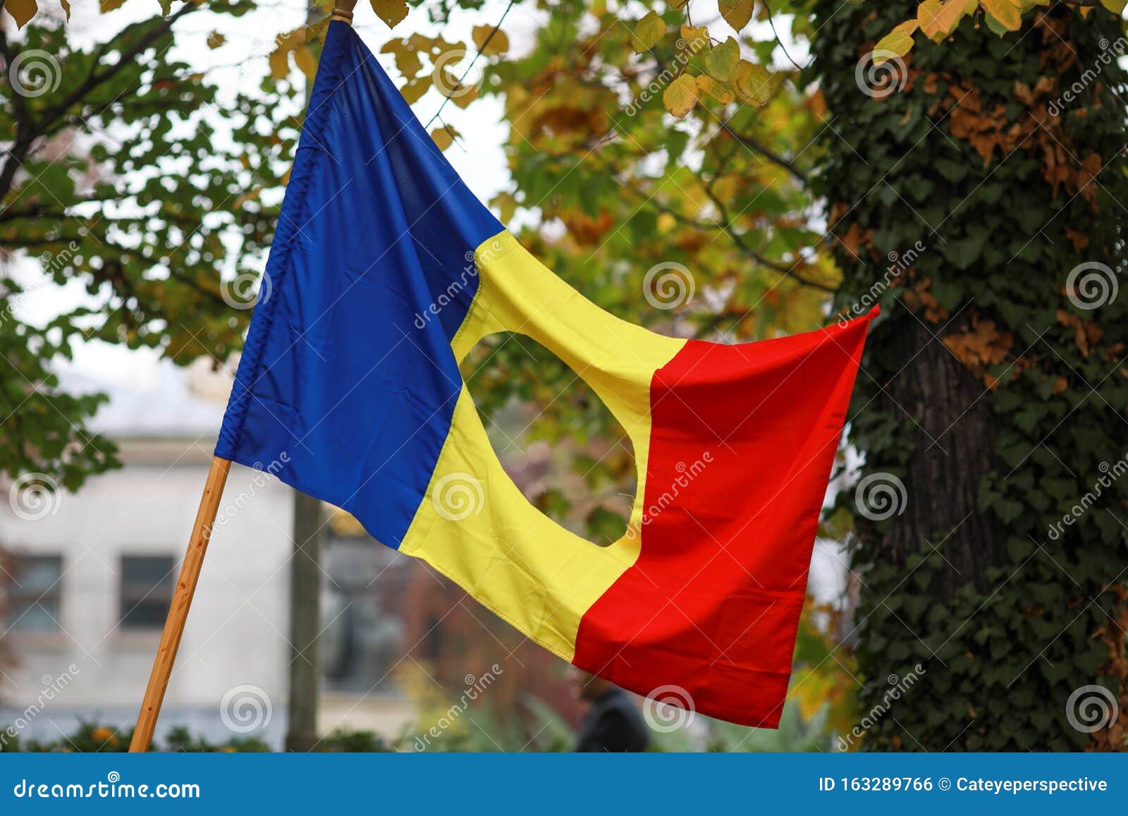 diseño de bandera de Rumania de nación rumana de 5 mm de grosor. Panel de PVC formato 15 x 10 cm 