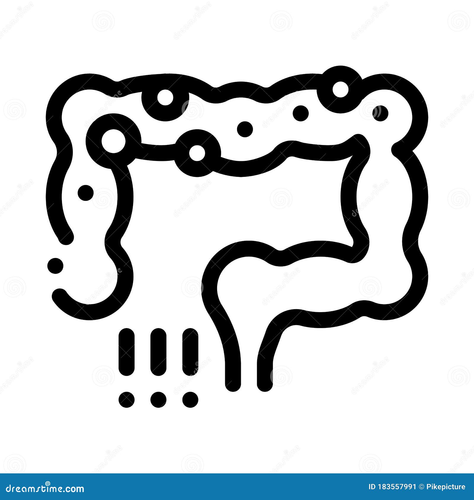 Detection of Intestinal Infections Icon Vector Outline Illustration ...