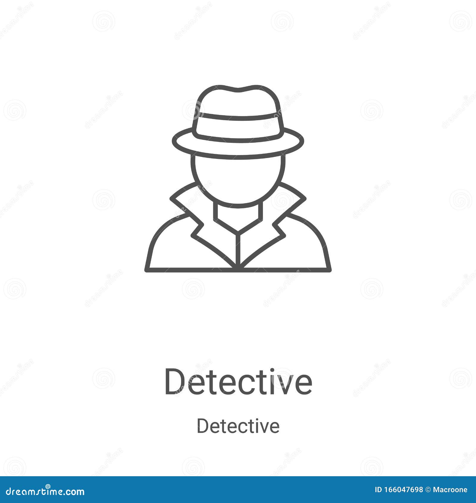 Detective Icon Vector from Detective Collection. Thin Line Detective ...