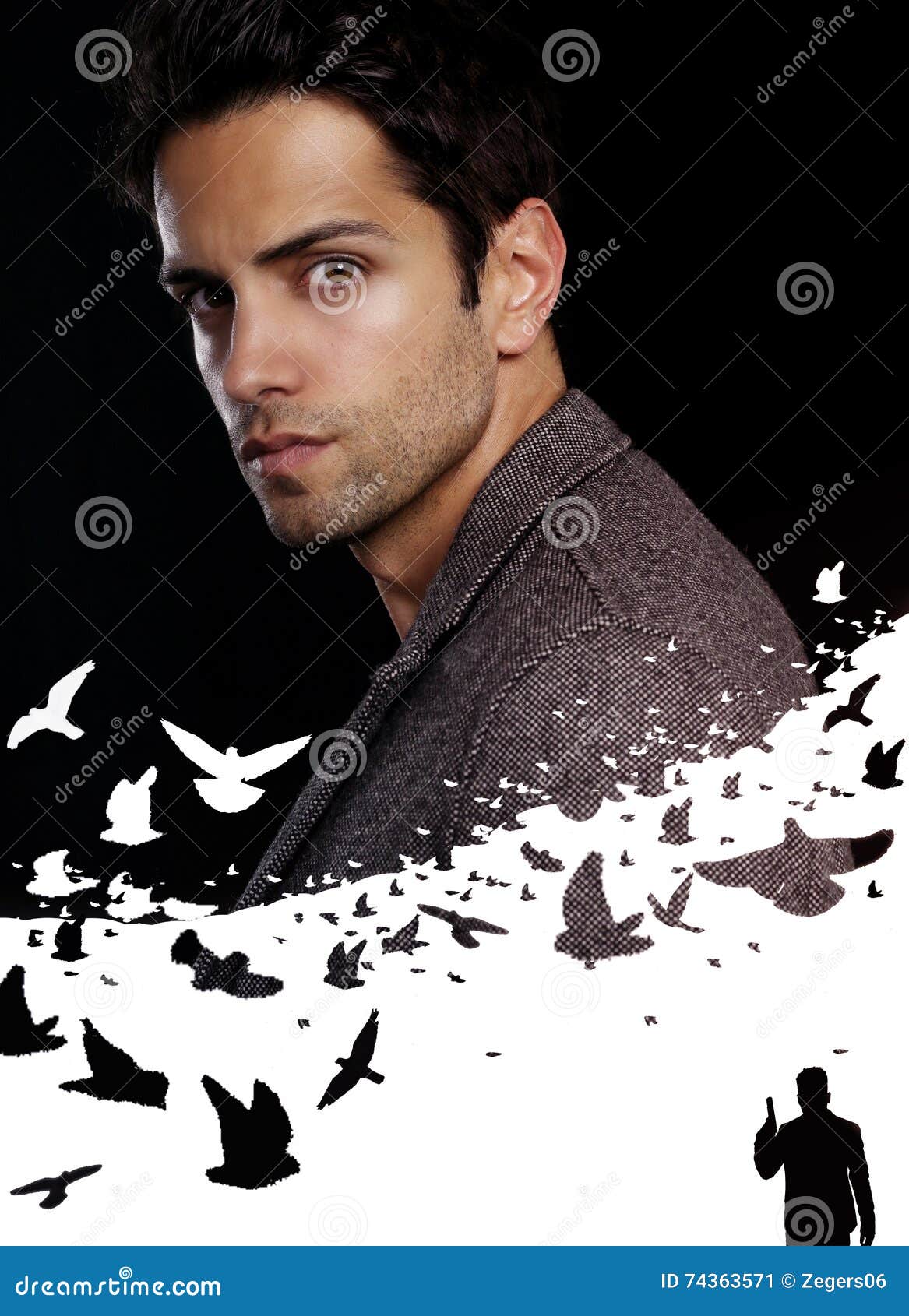Detective Novel - Young Mysterious Man Stock Image - Image of novel, cover: 74363571