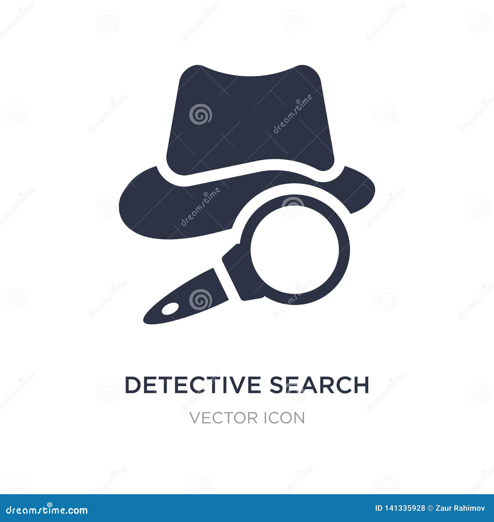 Detective Search Icon on White Background. Simple Element Illustration ...