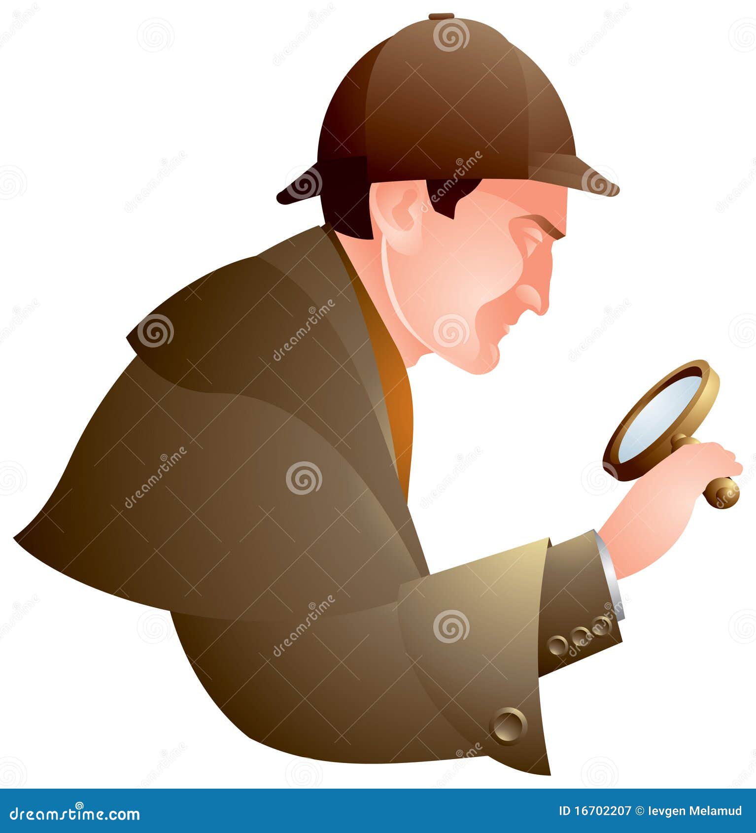 Detektiv, suchend, Holmes vektor abbildung. Illustration von