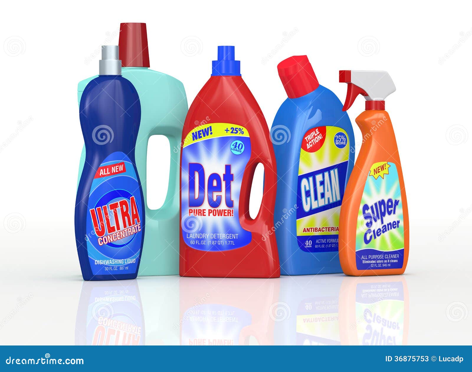 Detergent bottles stock illustration. Illustration of blue - 36875753