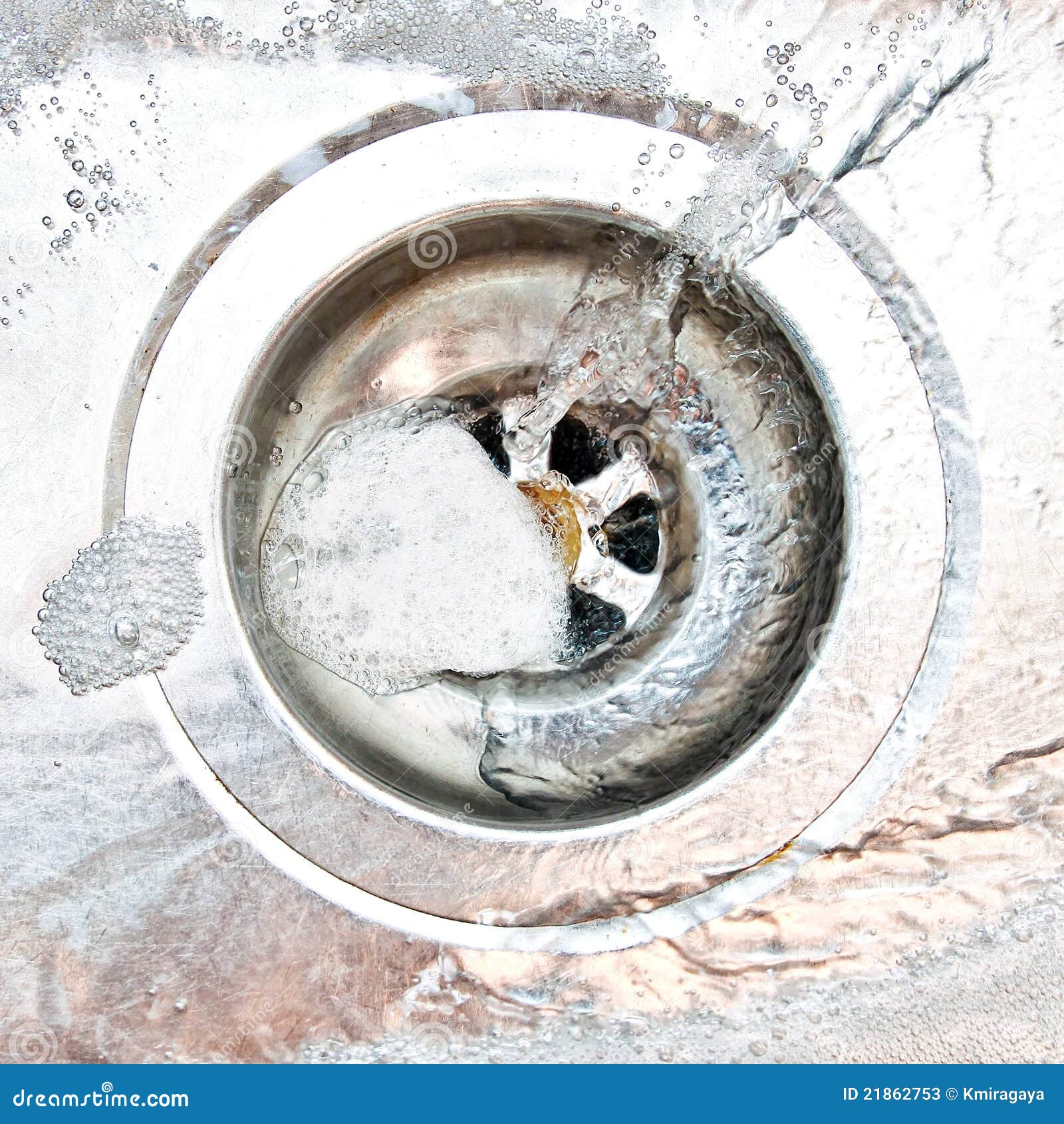 Detergent or Soap Bubbles Going Down the Sink Stock Image Image of