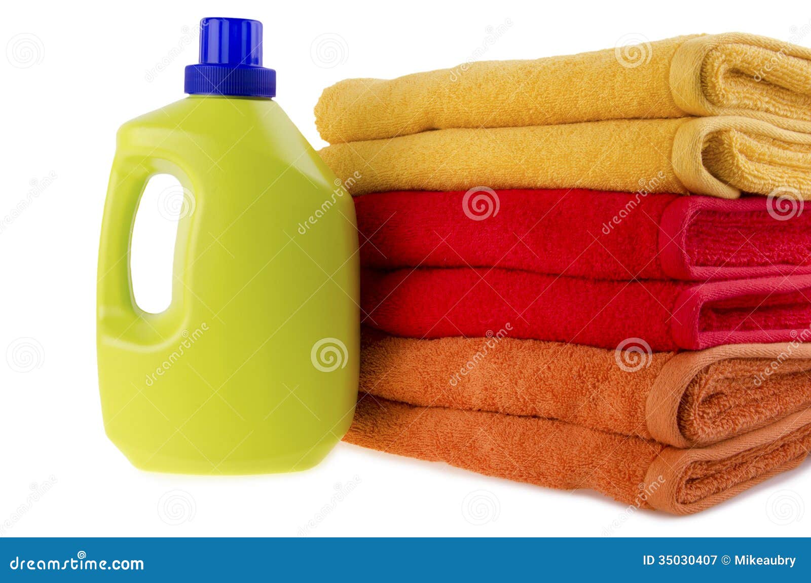 Detergent and towels stock image. Image of container 35030407