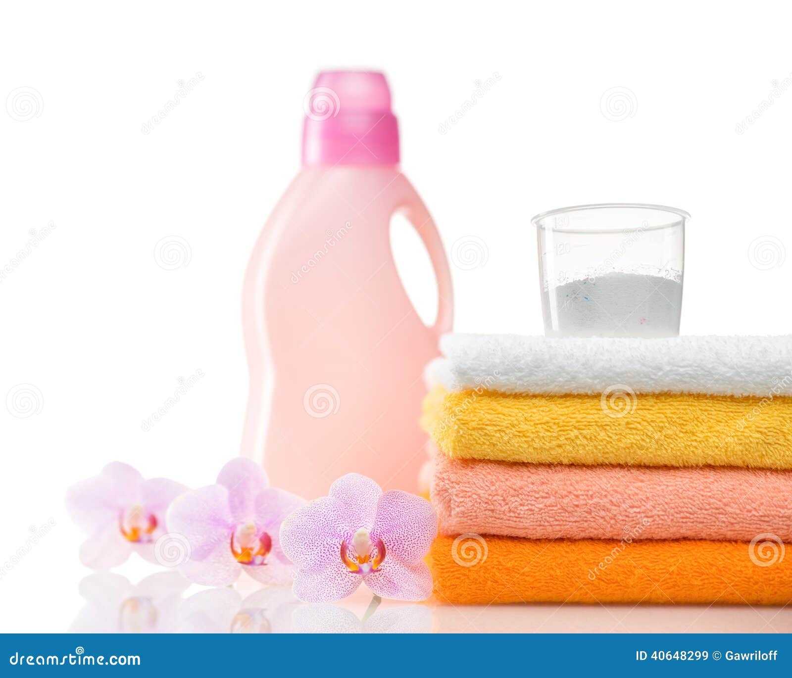 Detergent for Washing Machine in Laundry with Towels Stock Image Image of detergent, granules