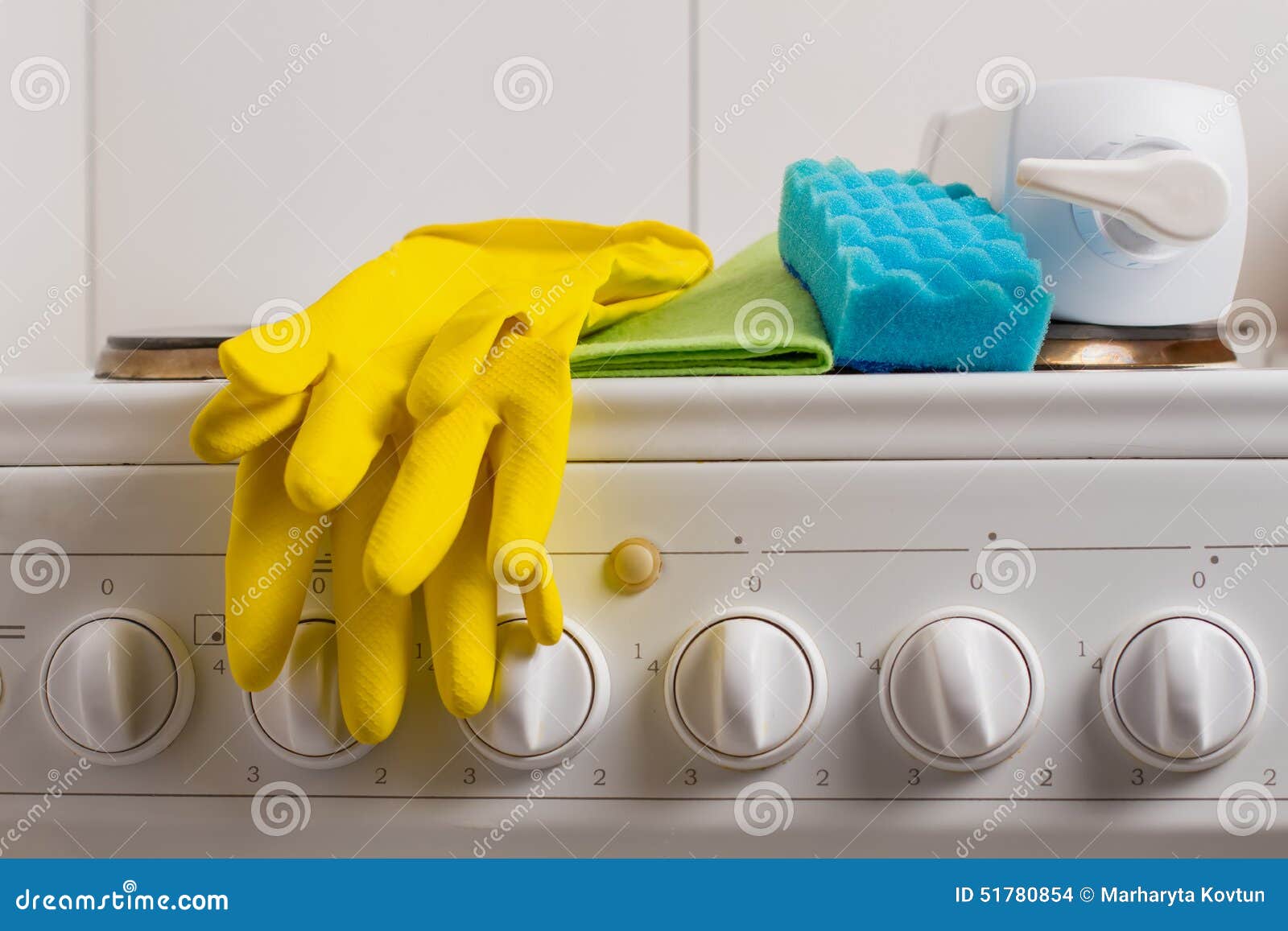 Detergents for the kitchen stock photo. Image of hold 51780854