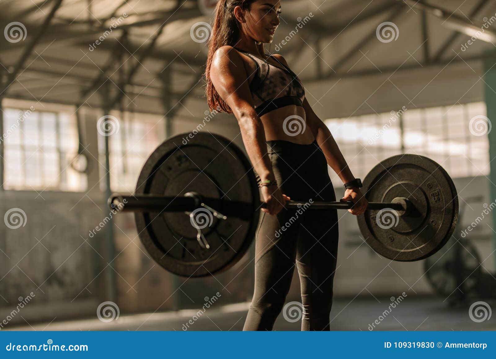 Determined and Strong Woman with Heavy Weights Stock Photo - Image of  weightlifting, bodybuilding: 109319830