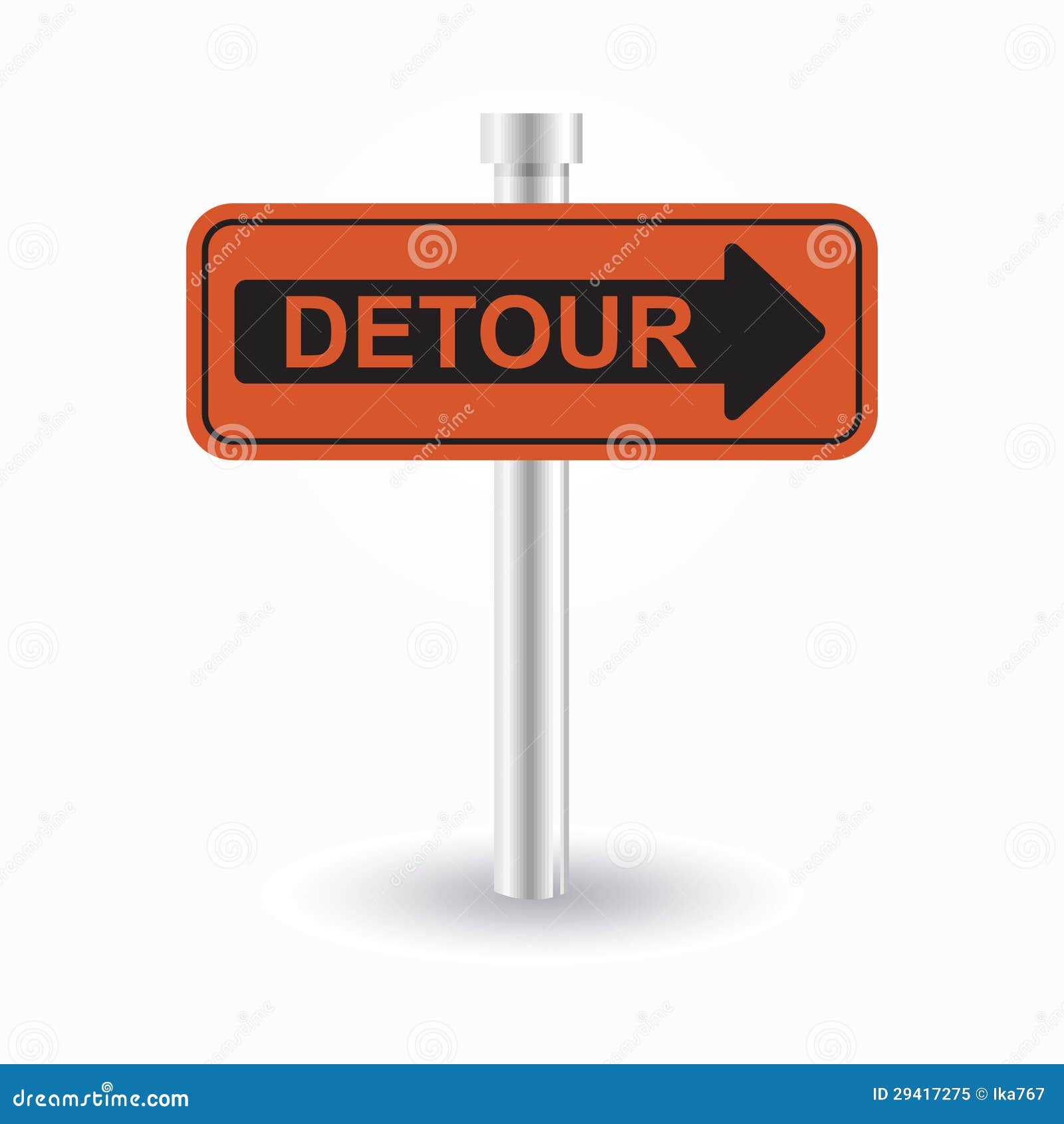 Detour sign stock illustration. Illustration of road 29417275