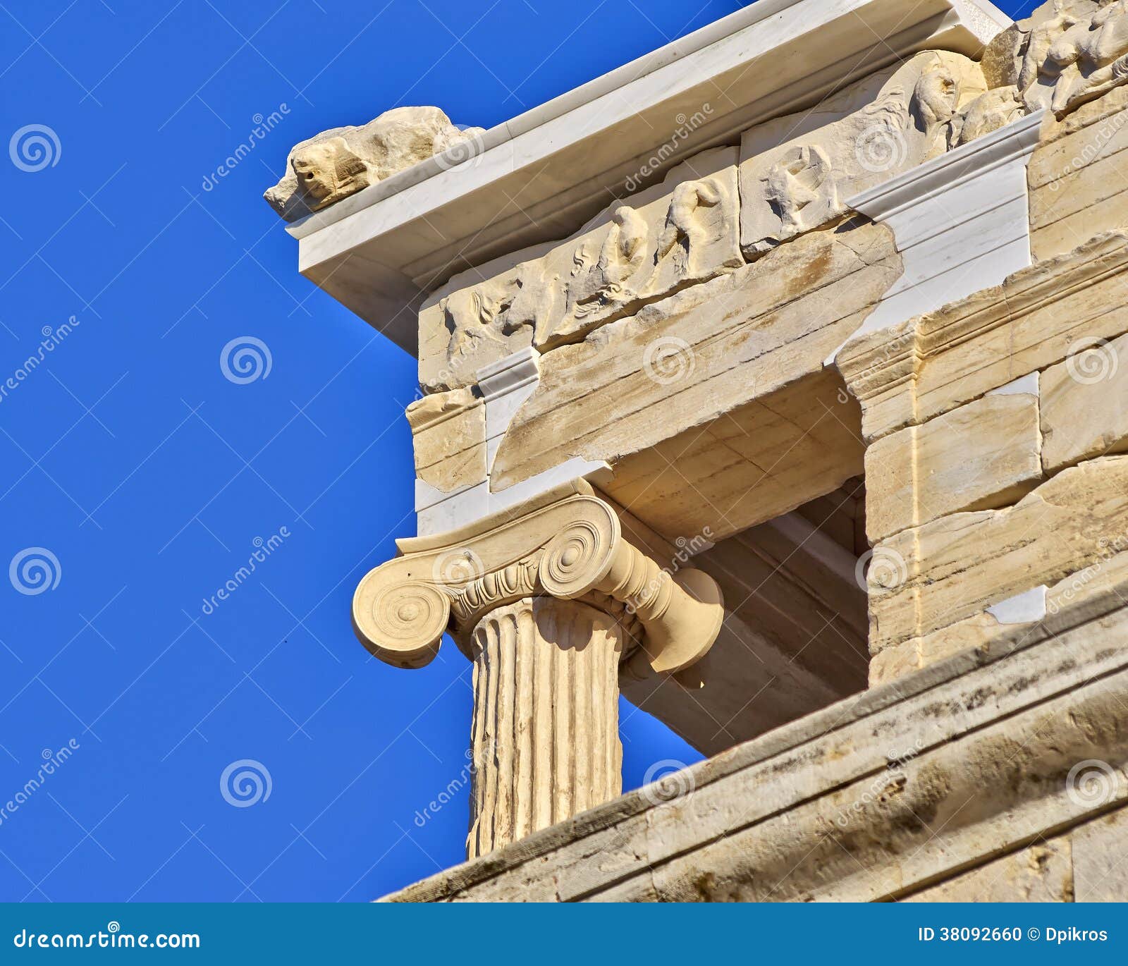 Dettaglio Del Tempio Di Athena Nike Fotografia Stock - Immagine di  osservazione, architettura: 38092660