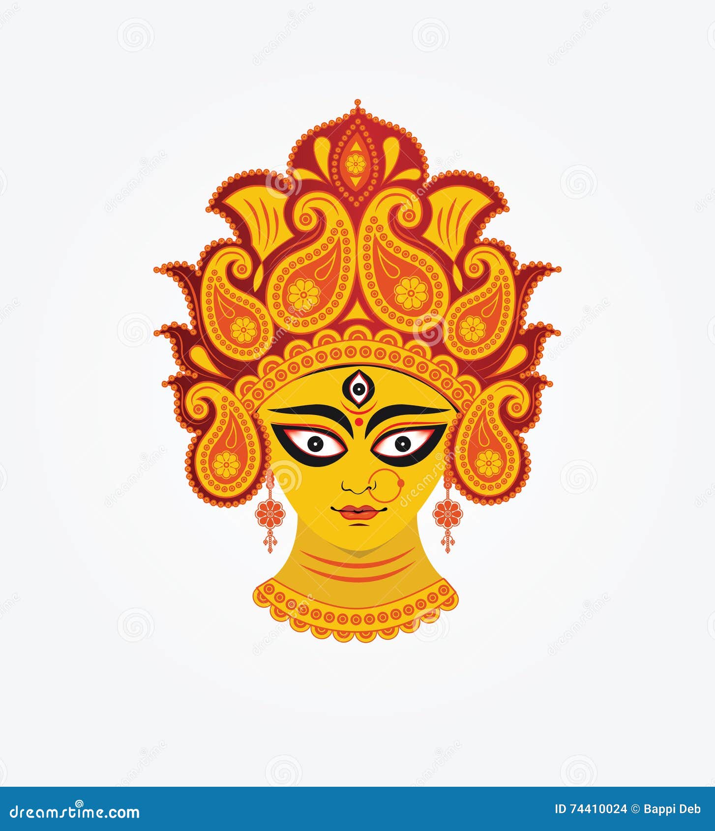 Ilustração Do Rosto Da Deusa Durga Ilustração do Vetor - Ilustração de  feriado, etnicidade: 74410024, image size:1454x1690