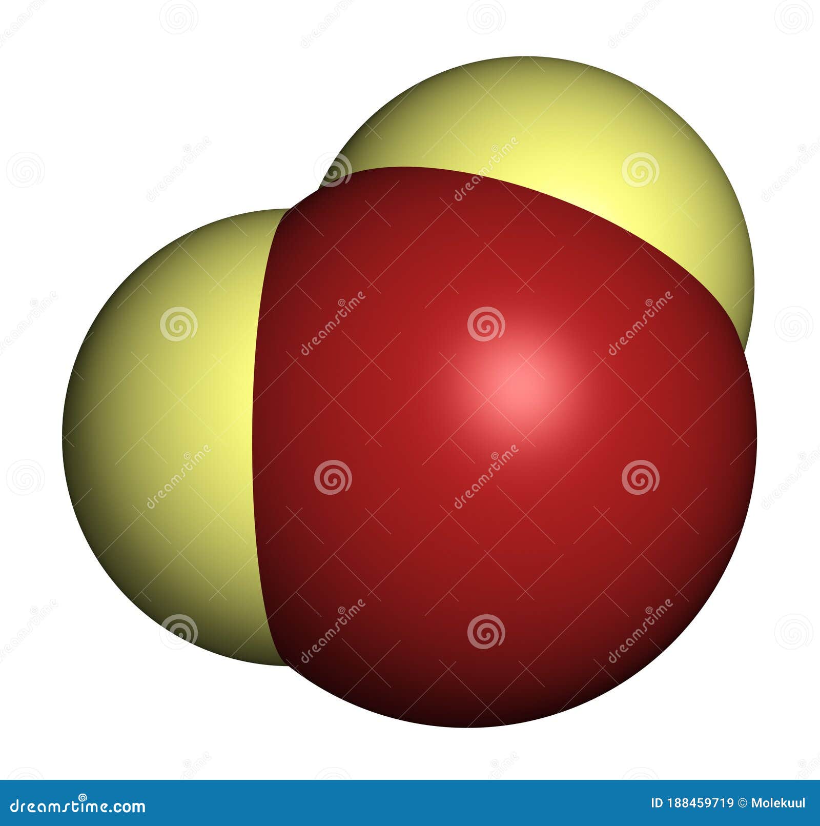 Deuterium Oxide (heavy Water) Molecule. 3D Rendering Stock Illustration