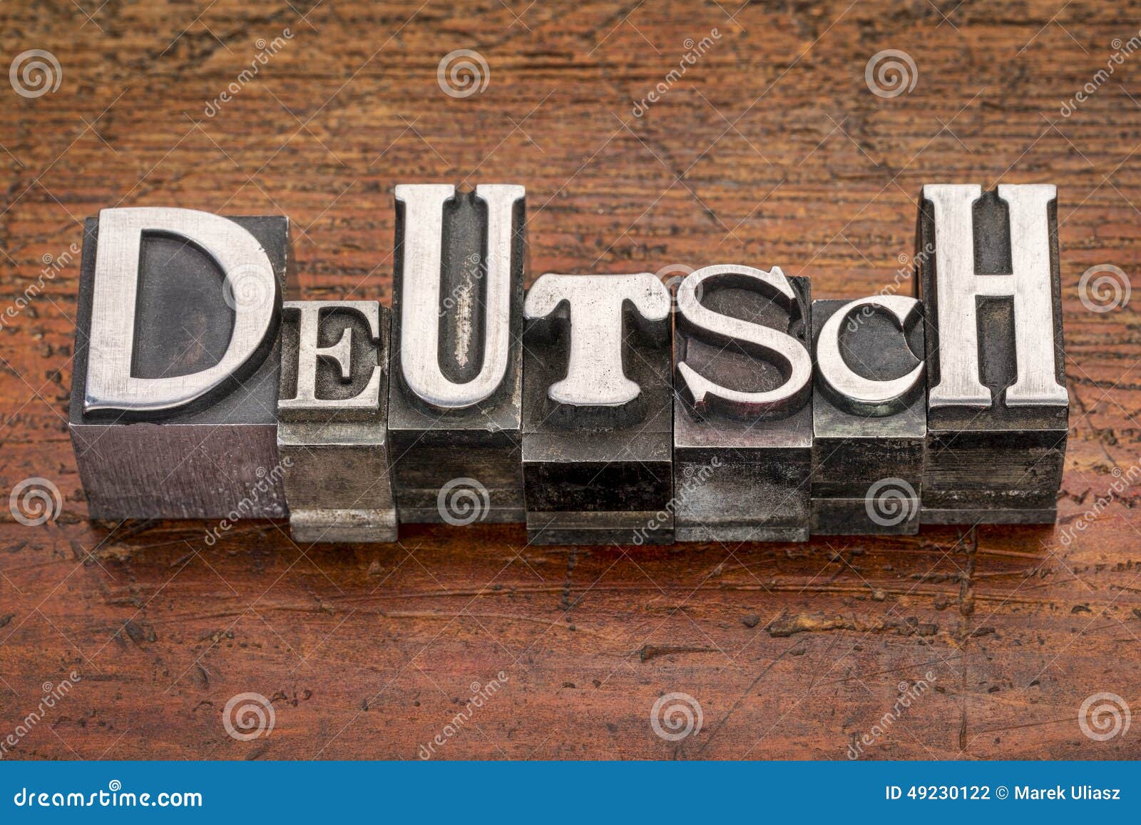 DeutschWort in Der Metallart Stockfoto Bild von typographie, konzept