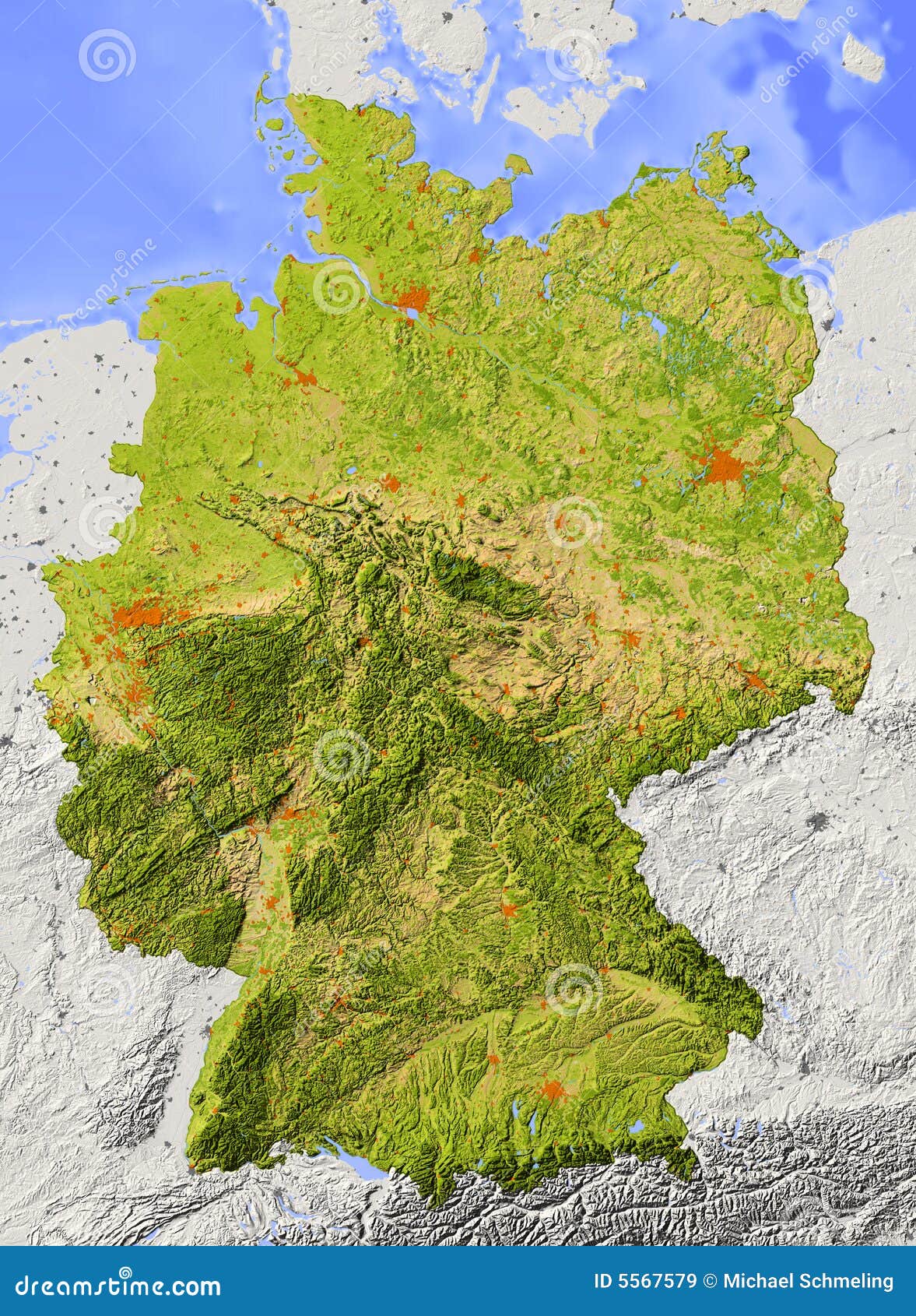Deutschland, Entlastungskarte Lizenzfreie Stockbilder ... Deutschland, Entlastungskarte Lizenzfreie Stockbilder ...