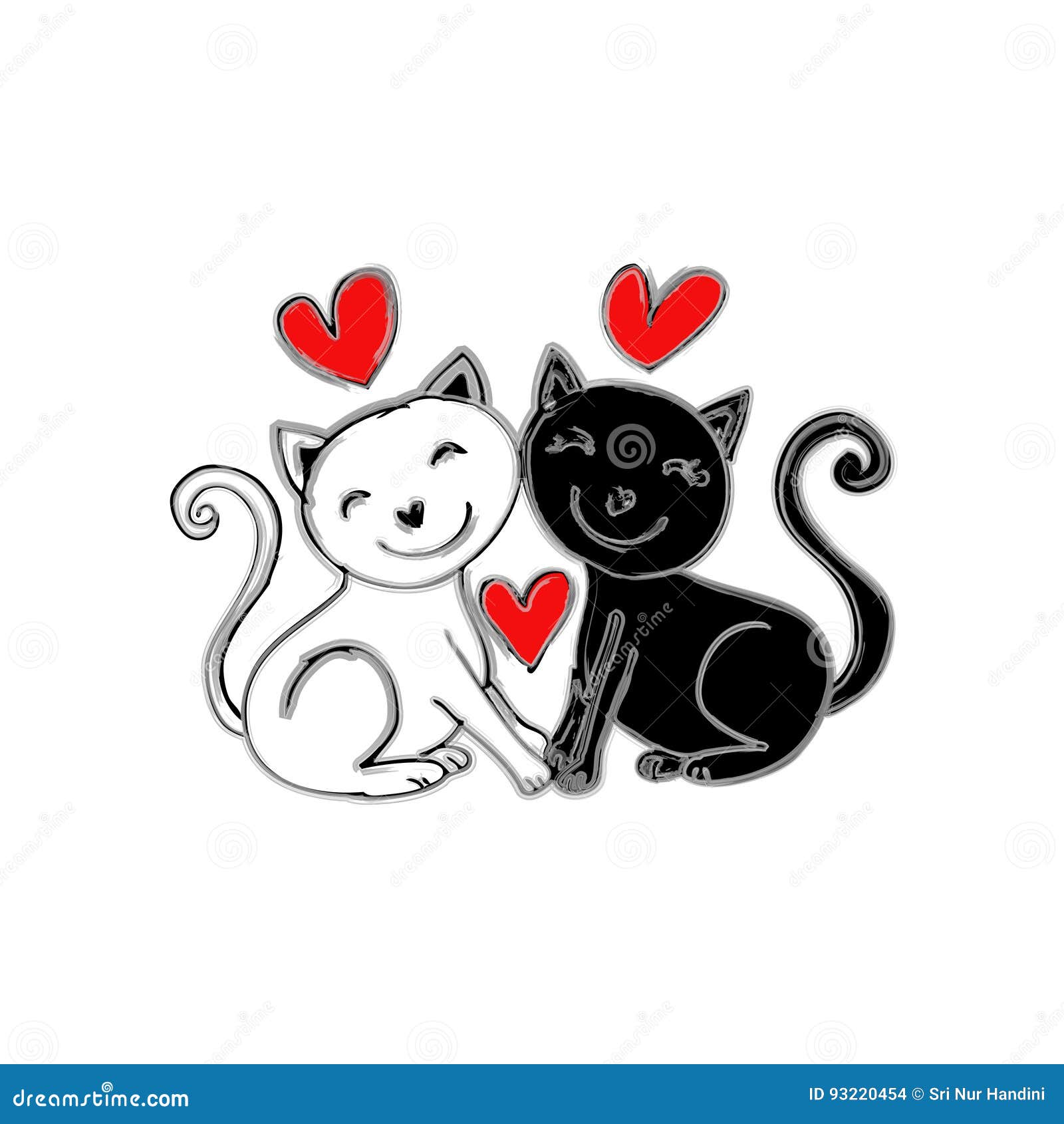 Deux Chats Etant Amoureux Illustration Stock Illustration Du Jour Deux Chats Etant Amoureux Illustration Stock Illustration Du Jour