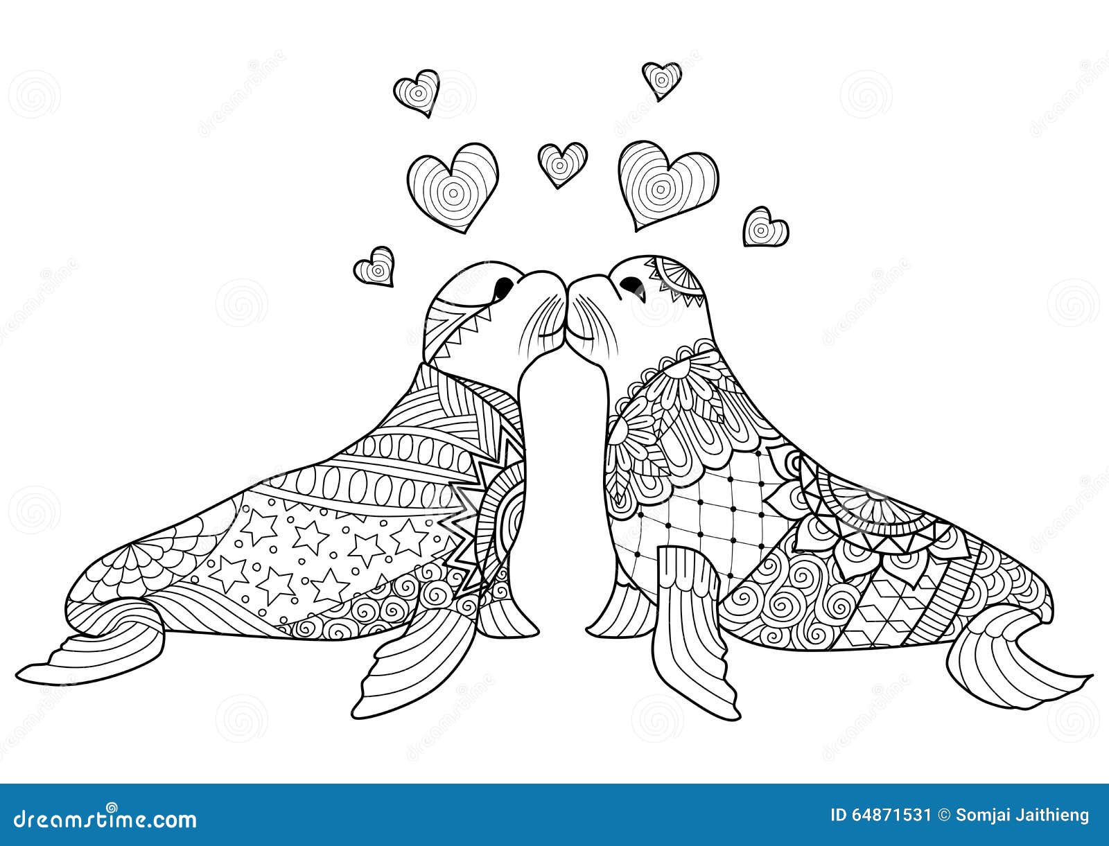 Coloriage Adulte Animaux Phoque