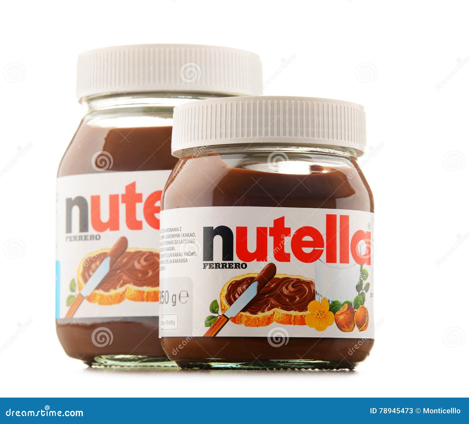 Deux Pots De Diffusion De Nutella D'isolement Sur Le Blanc Photo stock  éditorial - Image du étiquette, conteneur: 78945473