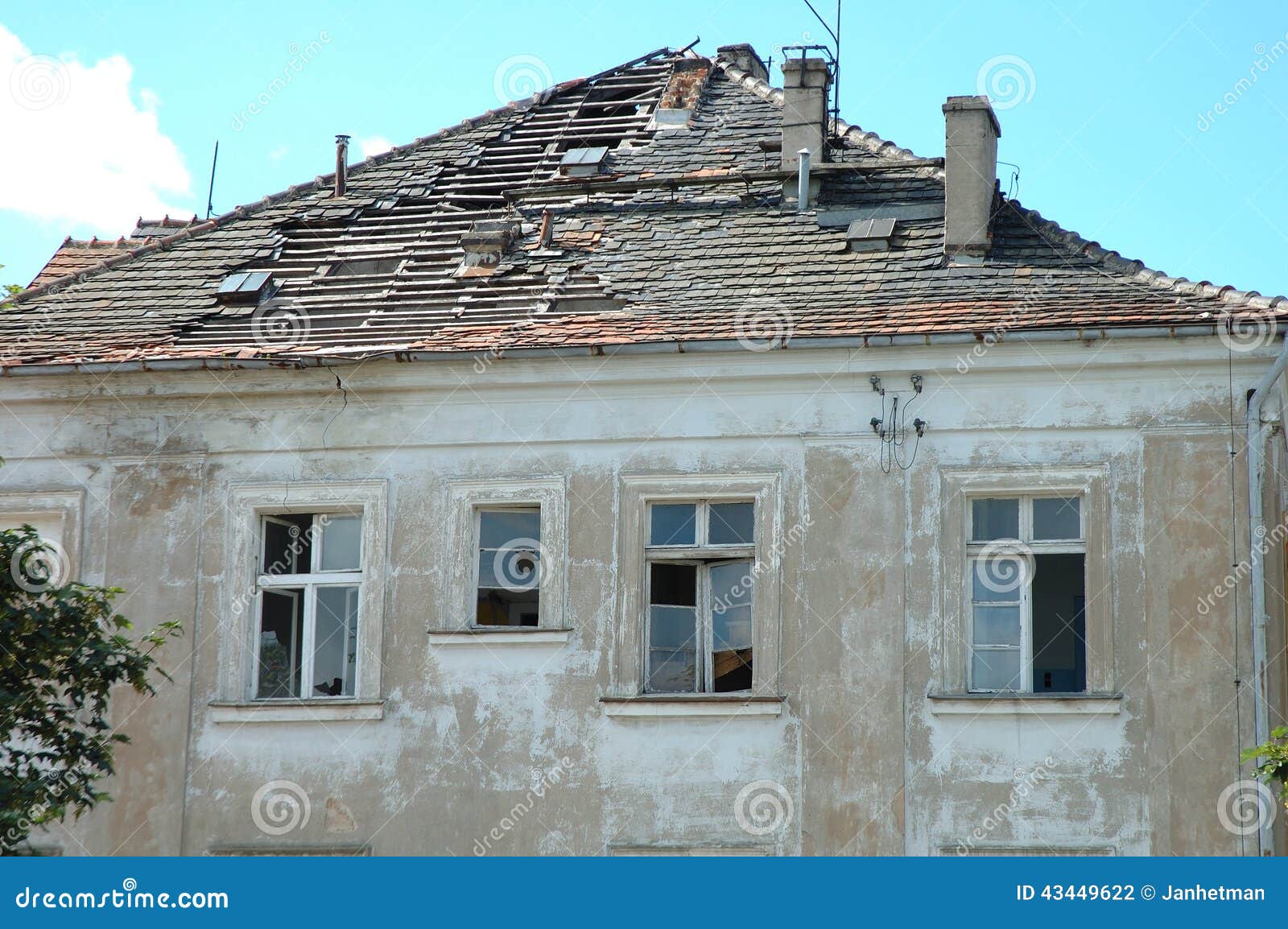 devastated building