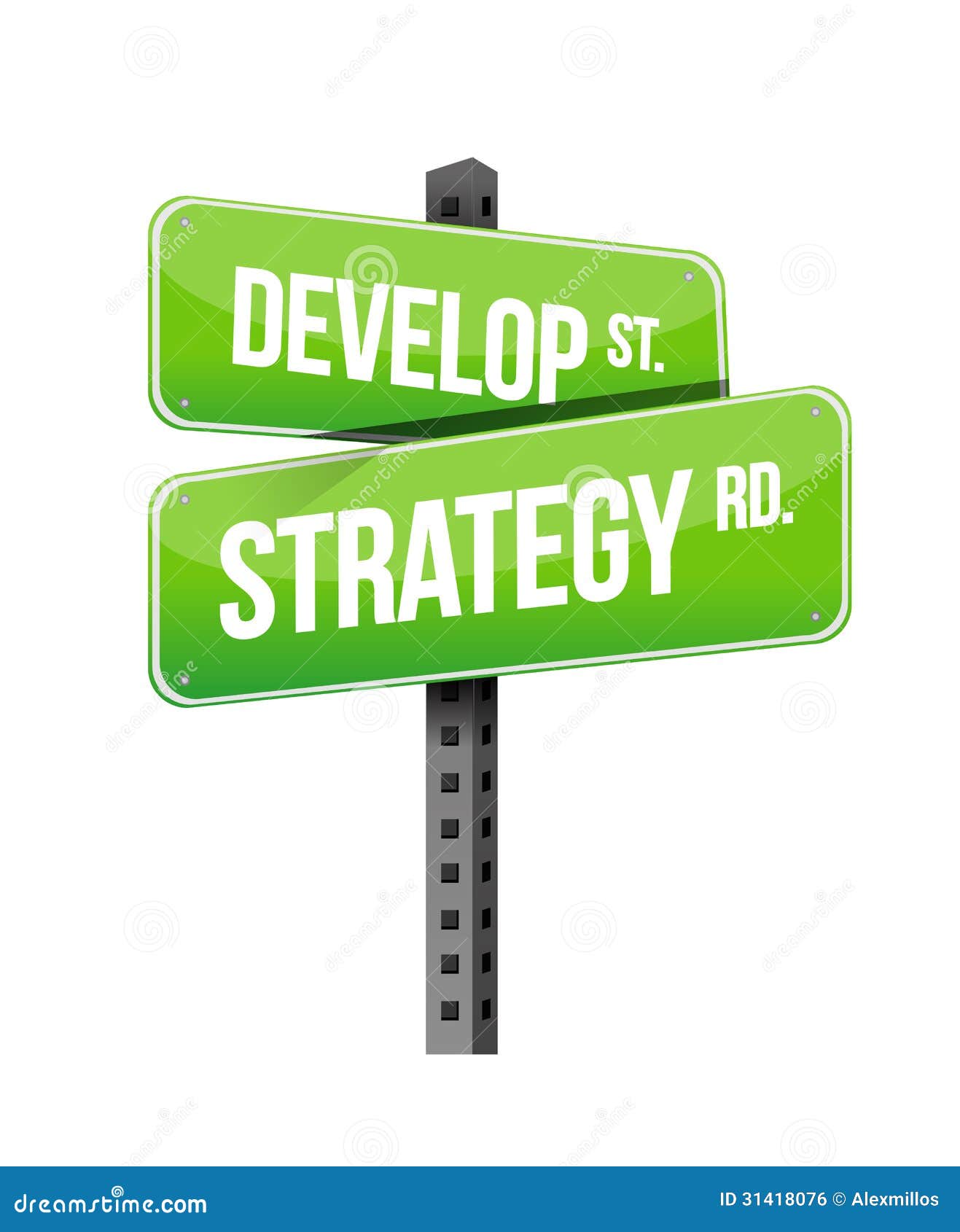 develop strategy road sign 