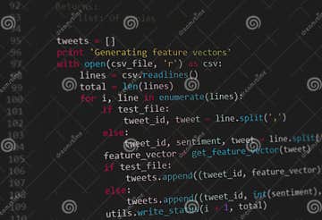 Developer Software Source Code on Monitor Screen. Writing Script of ...