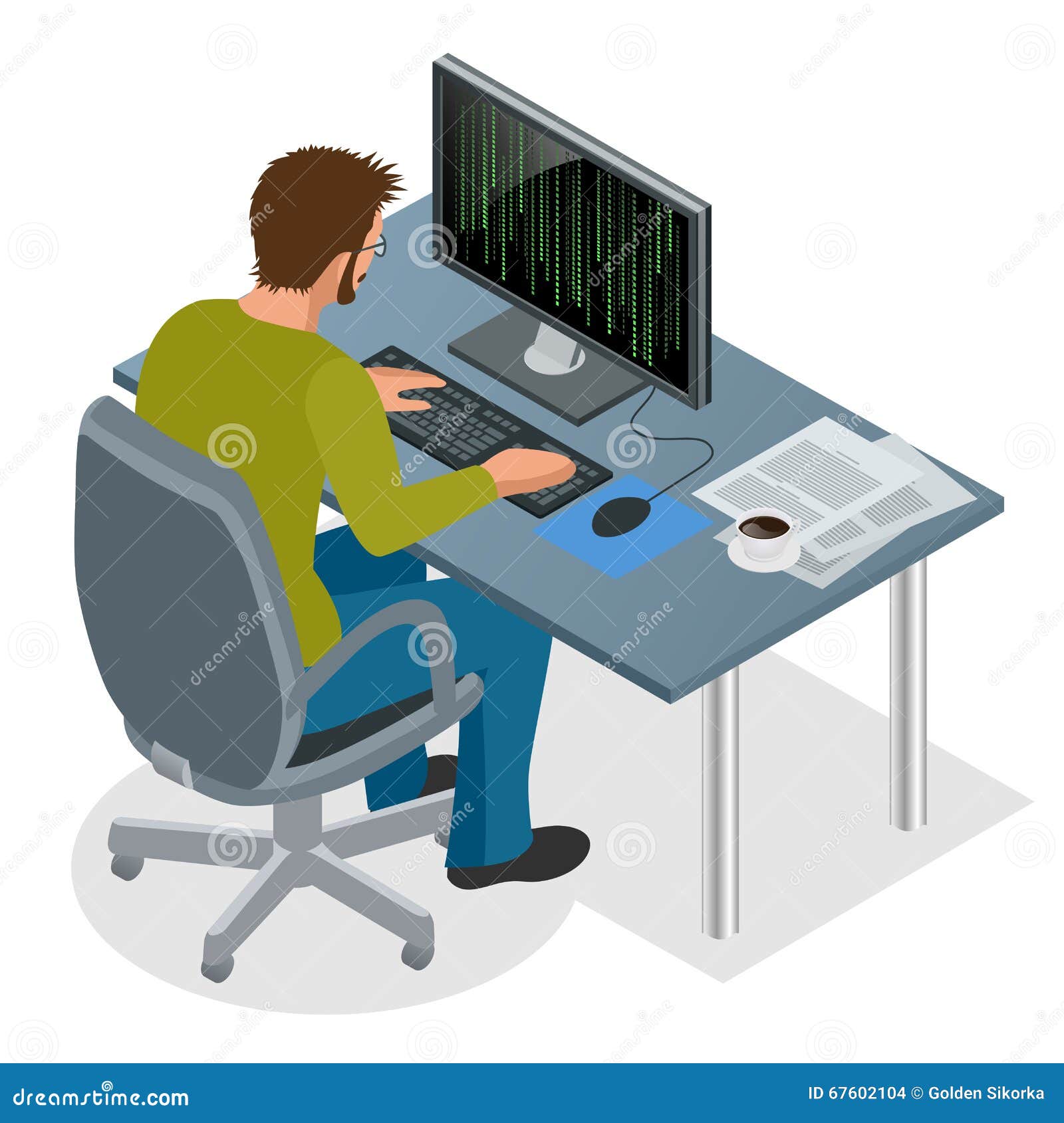 developer using laptop computer. web development concept. web programming concept. programming, coding, testing