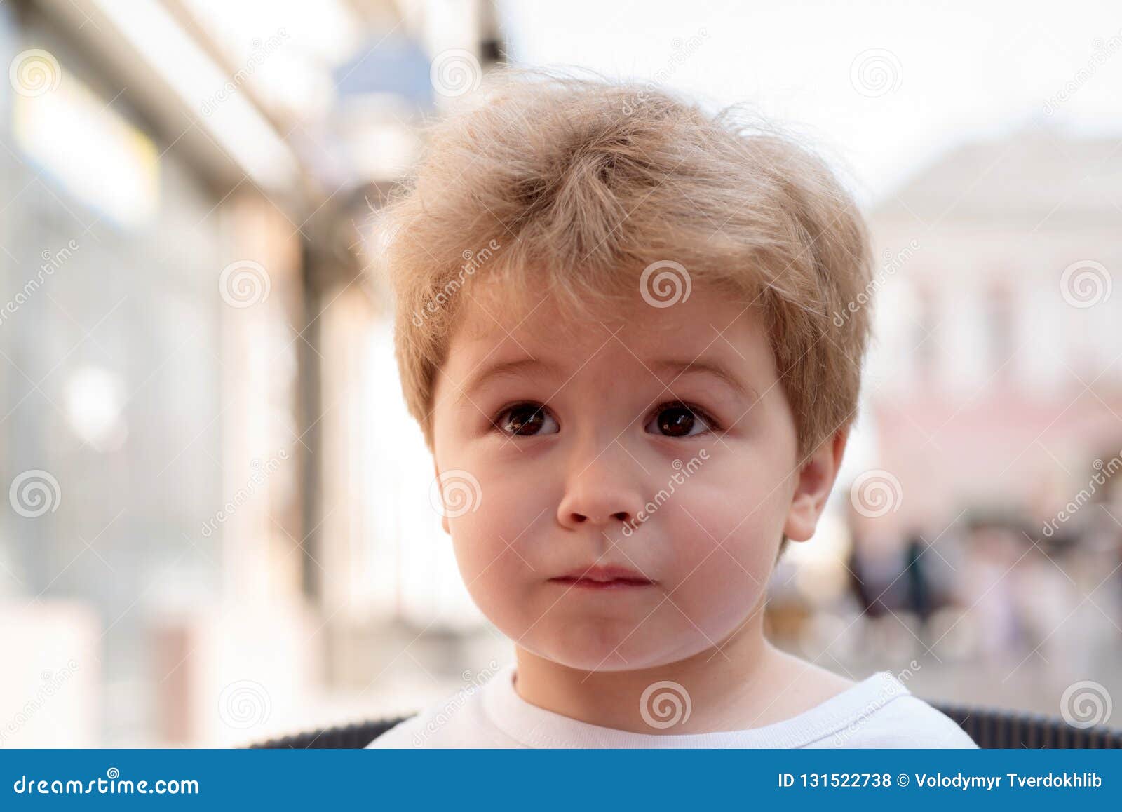 Developing a Hair Care Routine that Works. Little Child with Stylish Haircut.  Little Child with Short Haircut Stock Photo - Image of baby, cutting:  131522738
