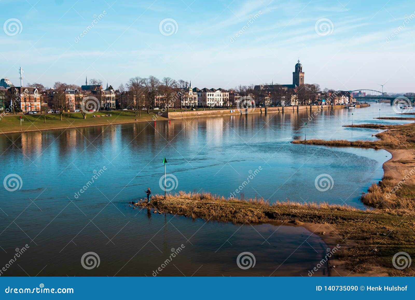 deventer city view at the river the ijssel