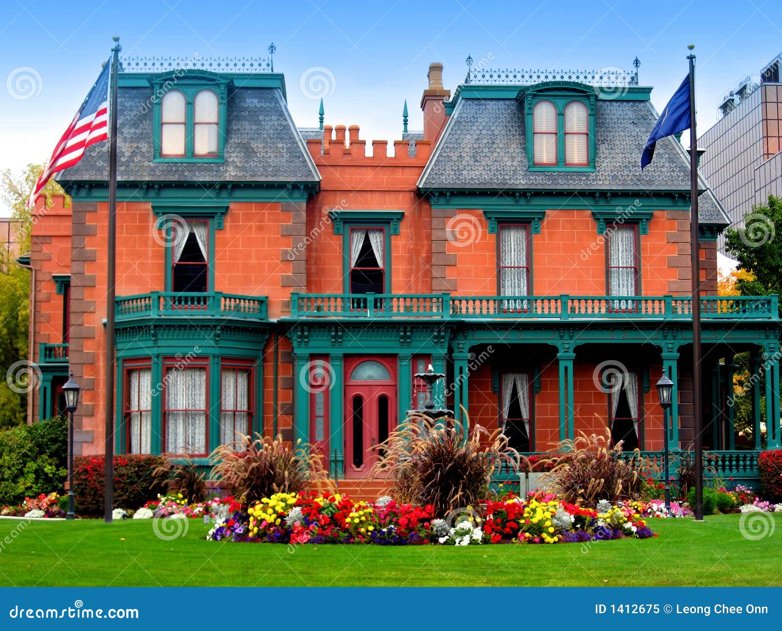 The Deveraux Mansion Heritage Gardens Salt Lake City Stock Image