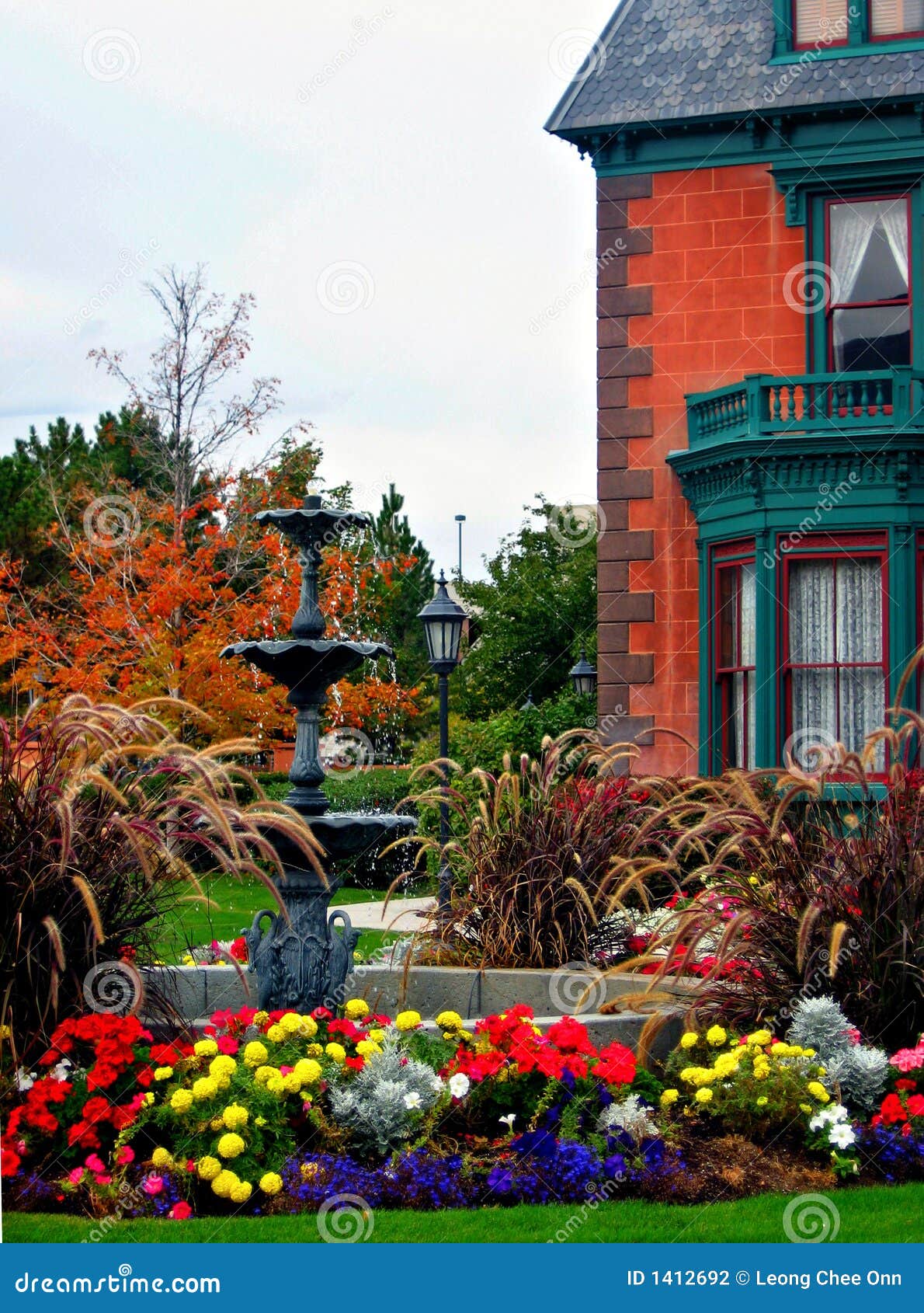 The Deveraux Mansion Heritage Gardens Salt Lake City Stock Photo