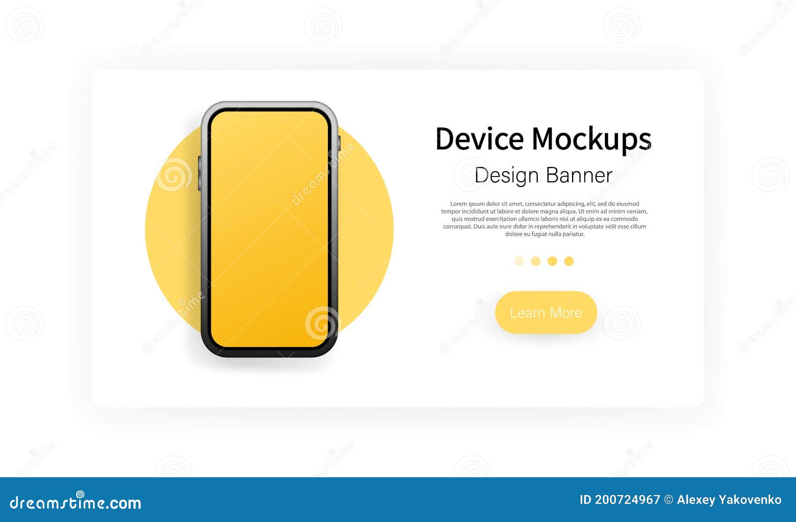 Download Device Mockups Banner Smartphone Blank Screen Phone Mockup Template For Infographics Or Presentation Ui Design Interface Stock Vector Illustration Of Cellular Device 200724967