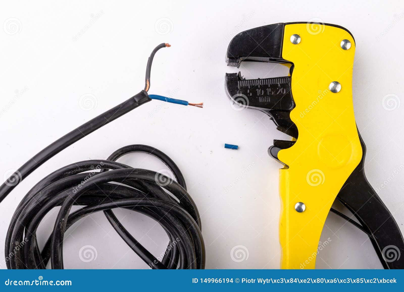 Device for Removing Insulation from Electric Cables. Accessories for