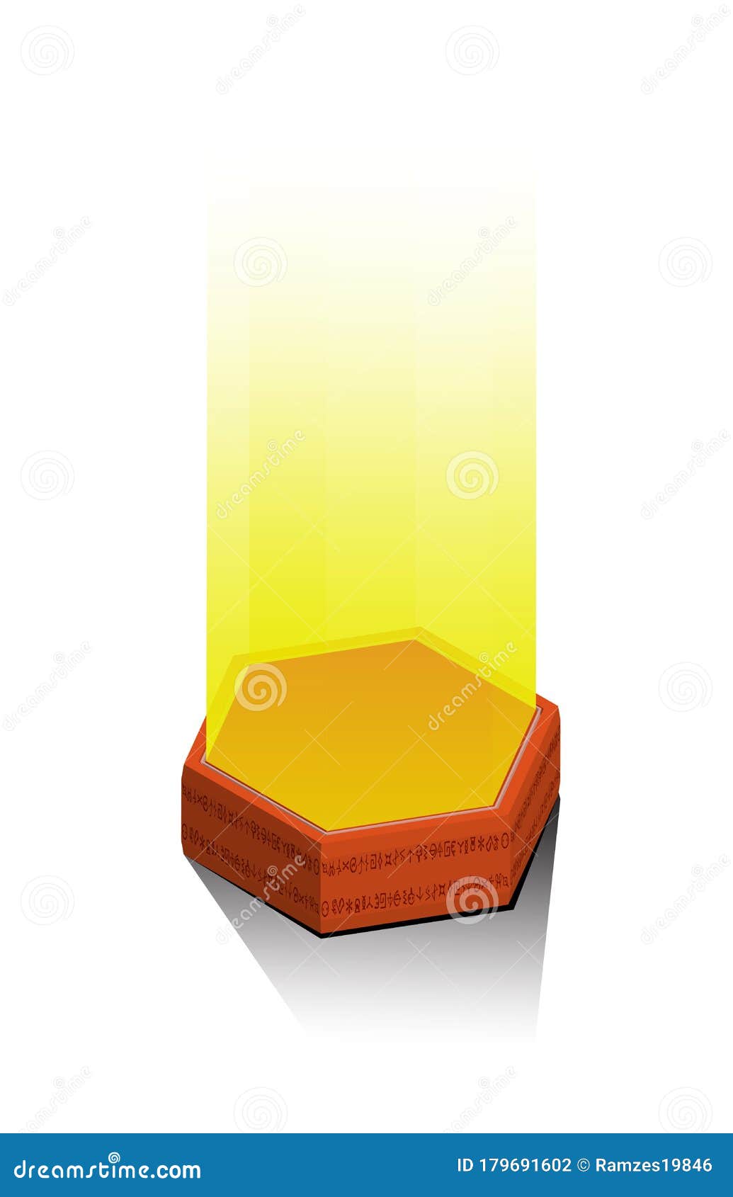 device for teleporting, moving in space and time, secret knowledge.   on white background