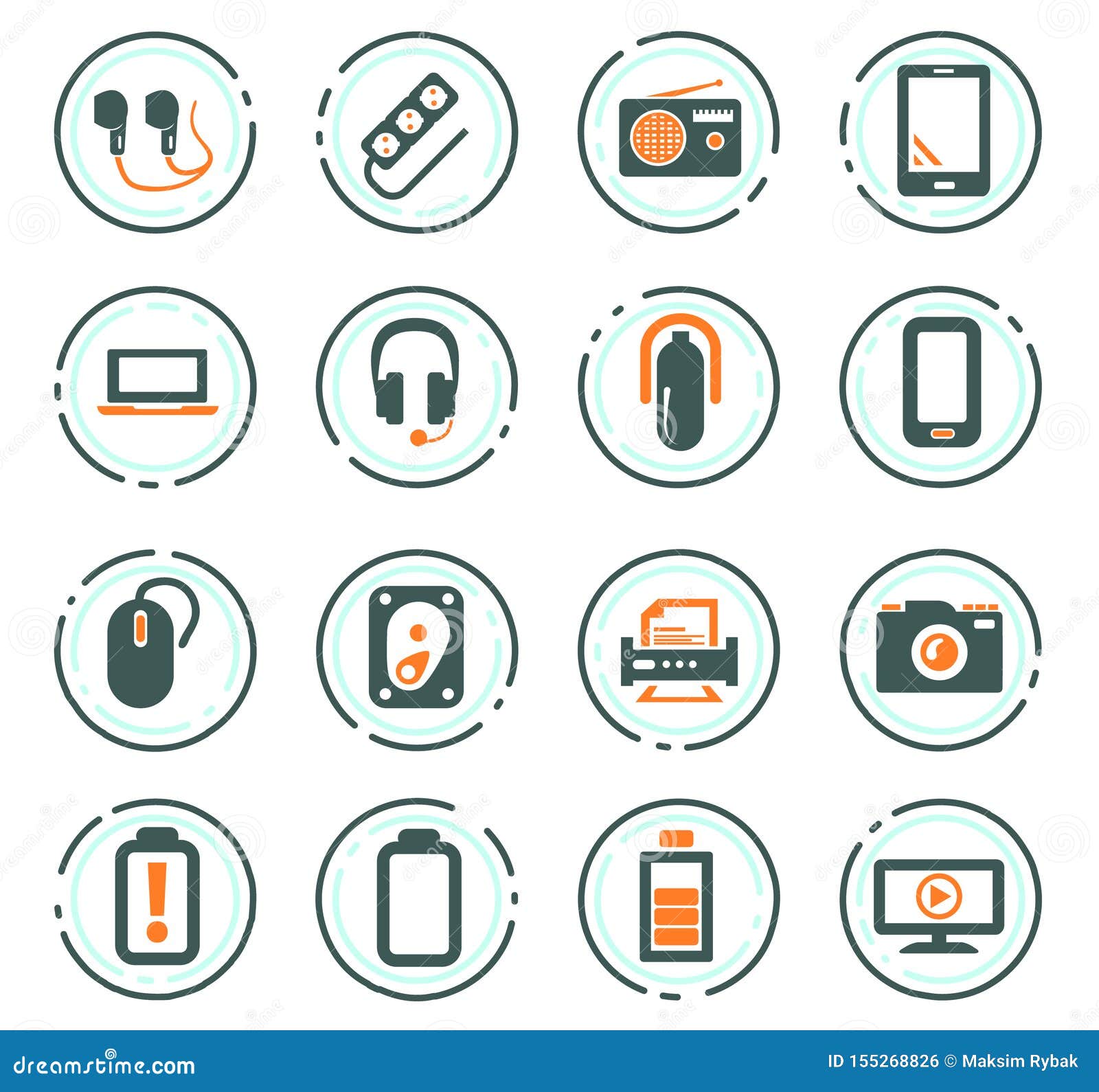 Devices icons set stock vector. Illustration of 155268826