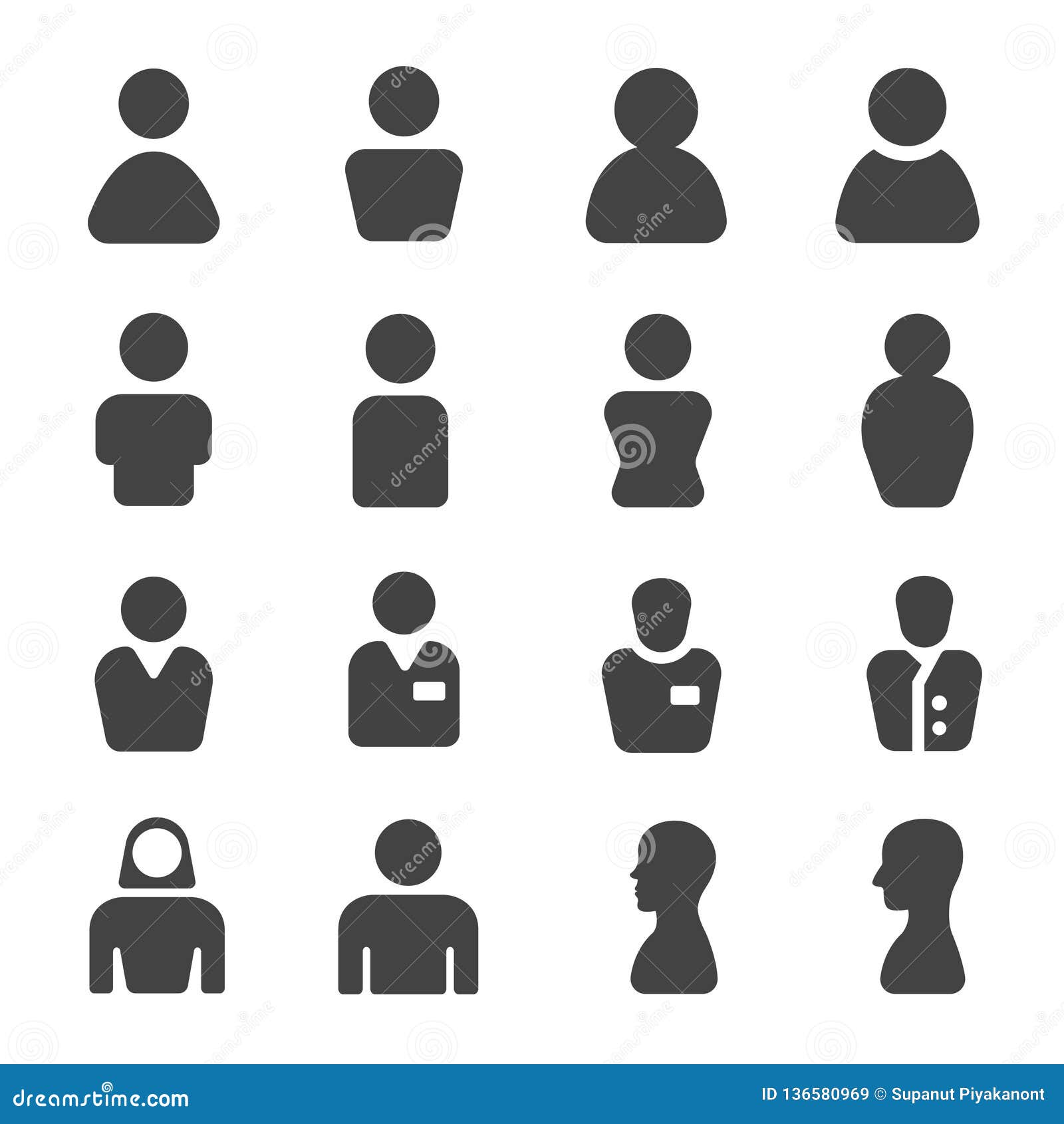 person icon set