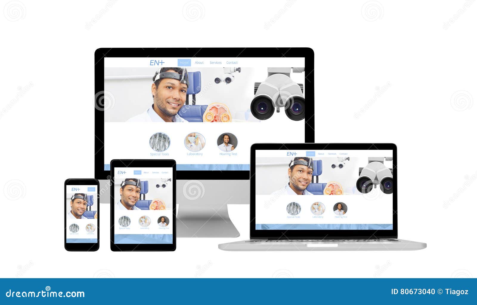 devices responsive - online website health care concept