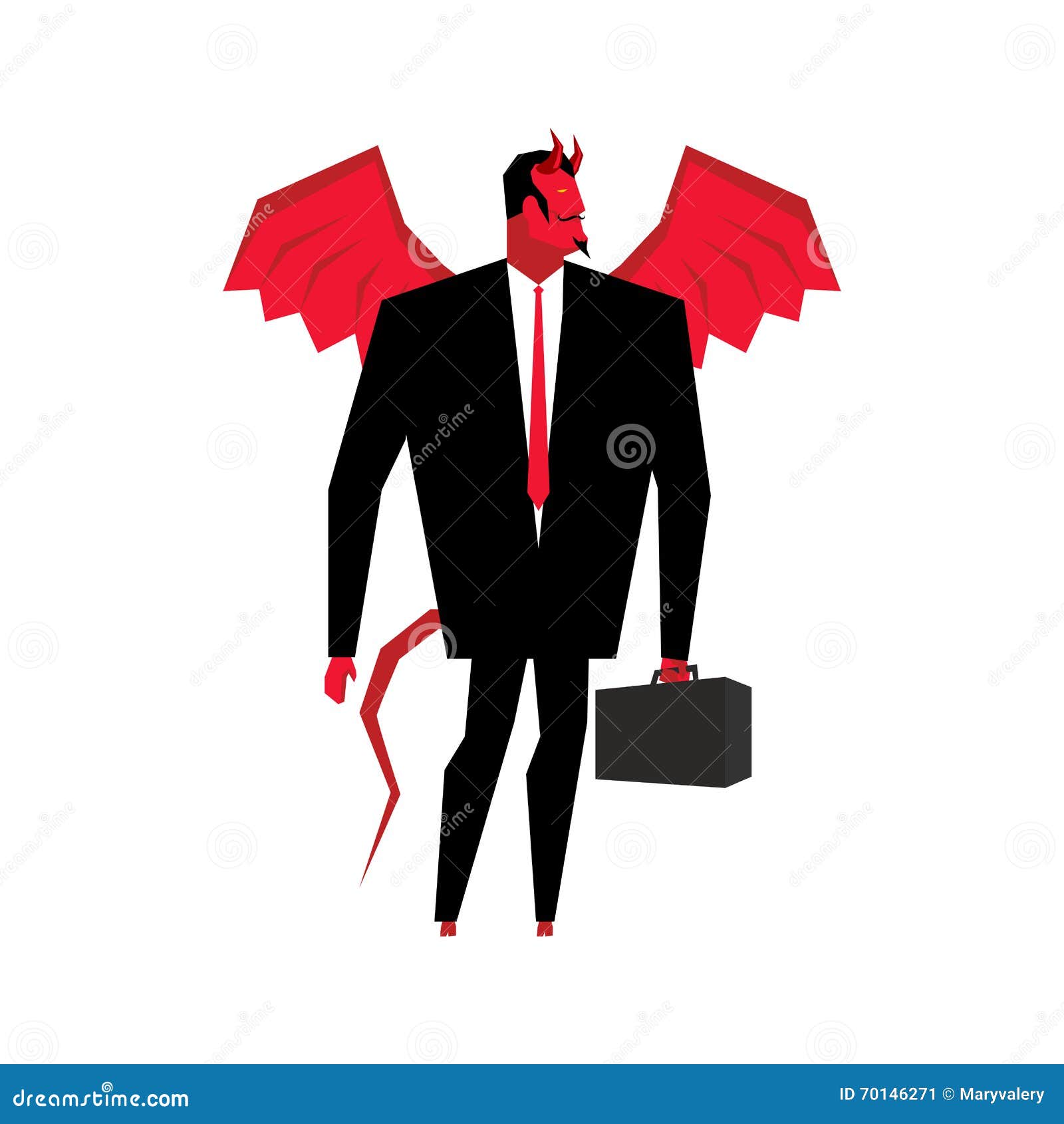 devil businessman. satan is boss of hell. lucifer in business su