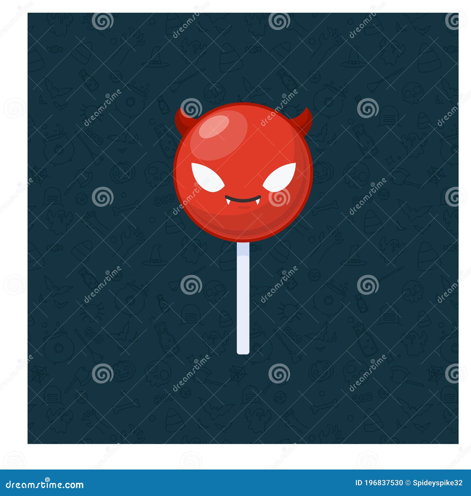 The Devil Candy with Horn. Isolated Vector Illustration Stock Vector Illustration of icon
