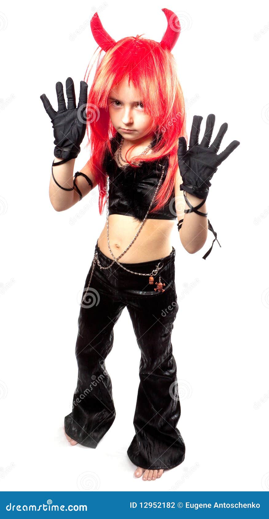 Devil Girl. Devils Carnival Costume Stock Photo Image of isolated