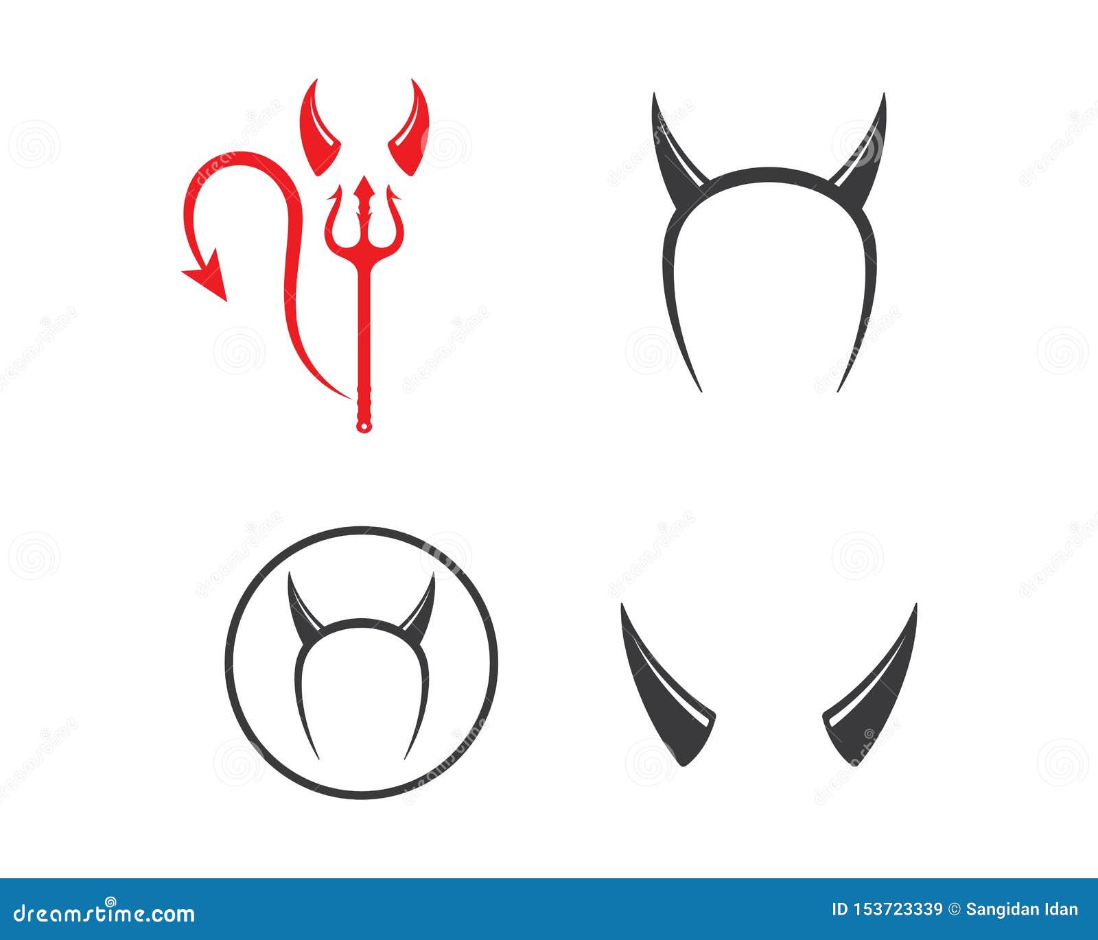 devil horns logo icon   