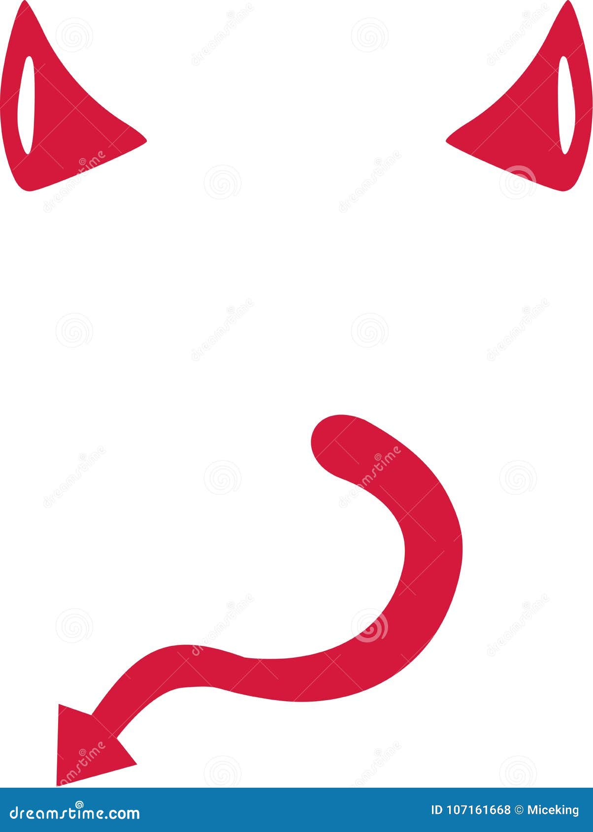 devil horns with tail